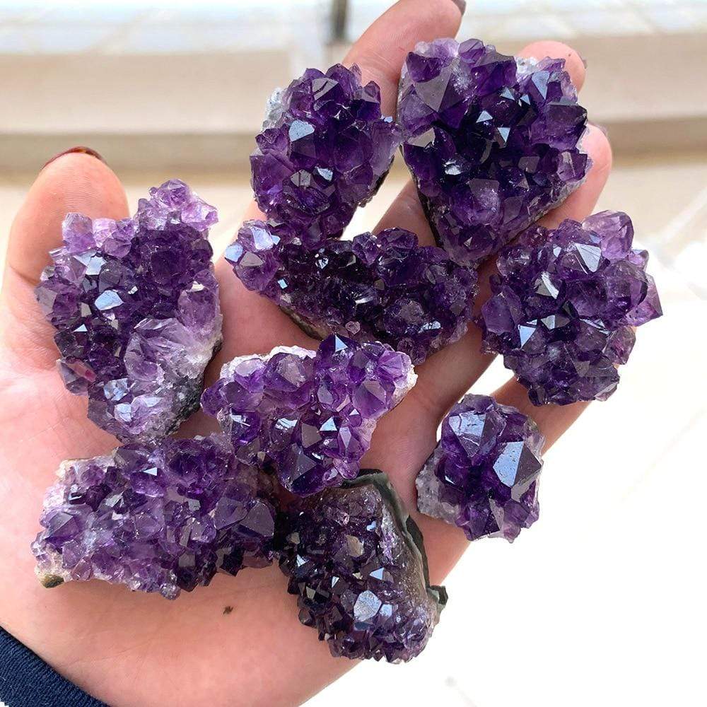 Roh-Amethist-Quartz-Kristal-Cluster